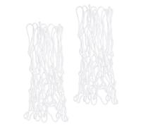 Toddmomy 2 Redes de Baloncesto, Redes de Canasta para Exteriores Tejidas a Mano, Nylon Chinlon, Color Blanco, 2 Pcs, para Escuelas y Empresas, Accesorios de Baloncesto