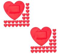Toddmomy 2 Series Herida Del Corazón Pegatinas Equipo Rellenar Apósitos Para Heridas Parches Cicatrices Parches Portátiles Para Heridas Parches De Vendaje Adhesivo Impermeable 60 Piezas*2