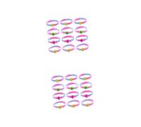 Toddmomy 2 Series Muñequeras De Silicona Pulsera De Fiesta Pulseras 12 Piezas*2
