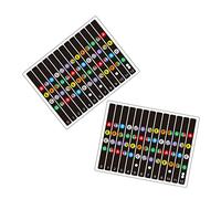 Toddmomy 2 Series Pegatinas de escala nota de ukelele pegatinas para principiantes diapasón de guitarra pegatinas Aprender guitarra Pegatina Calcomanías de nota de polivinilo