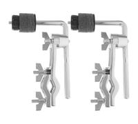 Toddmomy 2 soportes de varilla en L para percusión con abrazadera - Soporte para platillos de batería para expansión de batería electrónica - Accesorio para platillo splash para ensayos musicales