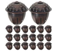 Toddmomy 20 campanillas con forma de piña: mini campanillas vintage de metal con forma de bellota, decoración colgante para árbol de Navidad, de Acción de Gracias, cuentas decorativas para
