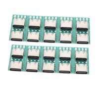 Toddmomy 20 Conectores USB-C 31 Hembra para Placa DIY Convertidor PCB Placa USB Tipo C para Transferencia Rápida de Datos Adecuado para Proyectos Electrónicos y Entornos de Oficina