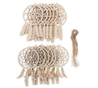 Toddmomy 20 Piezas Kit de Atrapasueños de Madera, Virutas de Madera, Beige, Preparado para Colgar, para Interiores de Café y Dormitorios