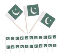 Toddmomy 200 Piezas Banderas de Palillo Pakistán Mini Banderitas para Aperitivos Decoraciones de Pastel Toppers para Palillos para Cócteles y Fiestas Culturales