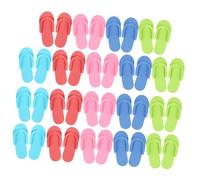 Toddmomy 24 Pares Zapatillas Desechables de Pedicura Eva de Pantuflas para Spa y Hotel Antideslizantes y para Mujer y Hombre Color Aleatorio Color Aleatorio