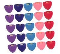 Toddmomy 25piezas Estuche Organizador de Púas de Guitarra Triangular Mini Portátil Unidades para Banjo bajo Ukelele Accesorios Musicales Color Morado Rojo Azul Rosa