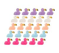 Toddmomy 25piezas Mini Flamingos De Resina Adornos Coloridos para Jardines De Cuento De Hadas Decoración De Acuarios y Accesorios para Casas De Muñecas Manualidades Tropicales