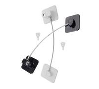 Toddmomy 2juego Cerradura de Seguridad sin Perforaciones Cerradura Adhesiva Resistente para Refrigerador y Congelador con Llave para Gabinetes y Ventanas