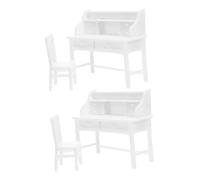 Toddmomy 2juegos Casa De Juguetes Escritorio y Silla De Casa De Muñecas Muebles Miniatura Realista para Familiares y Actividades Escolares