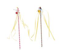 Toddmomy 2piezas Adelanto Navideño De Gato Juguetes para Gatos Varitas Navideñas Divertidas Varillas para Elementos Navideños Artículos para Mascotas Varillas para Juguetes Interactivos