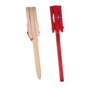 Toddmomy 2piezas Castañuelas de Madera Mango Instrumentos Musicales para Pequeños Juguetes Musicales para Educación Temprana para Stage Props y Prácticas Caseras
