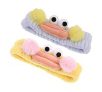 Toddmomy 2piezas Diadema De Felpa Ojos Banda Cabello Elástica y Cómoda Accesorio Para Maquillaje y Spa Para Cuidado y Diario