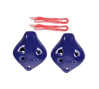 Toddmomy 2piezas Ocarina De Cerámica De Seis Instrumento De Viento Fácil De Tocar Para Adultos Para Música Casa o Viajes Llave c Incluye Partitura y Cordón Para Colgar
