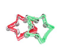 Toddmomy 2piezas Pandereta De Plástico Forma De Cinco Puntas Sonajero De Mano Para Niño Sonajero Interesante Para Percusión
