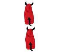 Toddmomy 2piezas Ropa para Mascotas Disfraz De Diablillo para Halloween Traje De Invierno para Perros y Gatos Atuendo Casual y Divertido para Fiestas y Eventos