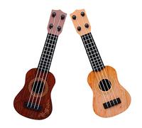 Toddmomy 2piezas Ukulele Juguete Infantil De Simulación para Instrumento Musical Educativo para Iniciación Musical Casa y Reuniones Familiares Amarillo y Marrón