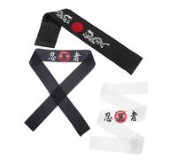 Toddmomy 3 Diademas Ninja Diademas Samurái Cosplay Disfraz De Sushi Accesorios De Sushi Diadema De Chef Diadema Para El Sol Sombreros Japoneses Diadema De Karate Japonesa