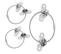 Toddmomy 3 juegos Anclajes de Muebles Inoxidable Correas Anticaídas con Tornillos Autorroscantes Protección para Estanterías Cajoneras y Armarios