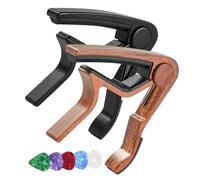 Toddmomy 3 Juegos Capo de Guitarra y Púas Accesorio de Afinación Acústicas y Eléctricas Incluye Capos y Púas Aleatorios Músicos y Principiantes Color Aleatorio