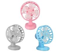 Toddmomy 3 Mini Ventiladores para Escritorio o Mesa - Mini Ventilador portátil - Accesorio para casa de muñecas - Decoración para miniaturas - Muebles para casa de muñecas en Miniatura