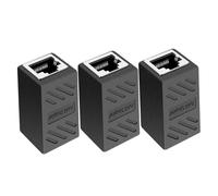 Toddmomy 3 Piezas Adaptador Acoplamiento Ethernet Hembra Hembra Conector Compatible con Cate y Conector de Cable Seguro para Extensión de LAN