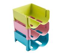 Toddmomy 3 Piezas Caja de Almacenamiento para Bebidas Apilable de Pp Buena Dureza y Resistencia, Adecuado para Organizar Vinos y Alimentos Cocina o Refrigerador