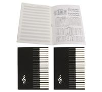 Toddmomy 3 Piezas Cuaderno de Pentagramas para Piano Grueso sin Tinta Traspasada Compacto Portátil para Estudiantes y Principiantes de Sonido para Clases y Práctica Diaria