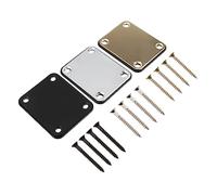 Toddmomy 3 Piezas de Placa de Mástil de Guitarra de Aleación, Junta de Unión Guitarra Eléctrica, Protección ضد Arañazos, 4 Orificios Ovalados
