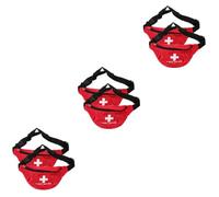 Toddmomy 3 Series Bolsa De Primeros Auxilios Botiquín De Primeros Auxilios Para El Coche Kit De Emergencia En El Hogar Botiquín De Coche Tela De Nailon Rojo 2 Piezas X 3