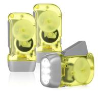 Toddmomy 3 unidades de linterna LED de emergencia, manivela para apagón, generador manual, equipo de exterior para camping y senderismo, dispositivo eléctrico de seguridad