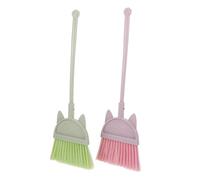 Toddmomy 3piezas Escobas Dibujos Animados Herramientas De Limpieza Pequeñas De Plástico para Limpieza Casa y Actividades De rol Años