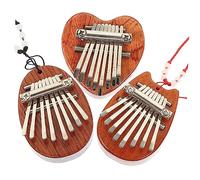 Toddmomy 3Piezas Mini Kalimba de Madera Notas Profesional Instrumento Musical Portátil para Dedo Cuerda Aleatoria Piano de Pulgar Elegante y Duradero