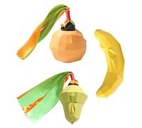 Toddmomy 3piezas Pelota De Goma De Fruta para Perros Juguete Masticable Cepillo De Dientes Alimentador Lento para Mascotas