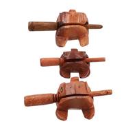 Toddmomy 3piezas Rana De Madera Musical Hecha Mano Decorativa y Única Símbolo De Suerte y Prosperidad Para Oficina y Hogar Accesorios Divertidos De Escritorio Disponibles