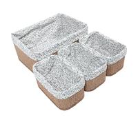 Toddmomy 4 cestas de almacenamiento de juguetes: cestas de almacenamiento tejidas para organizar - contenedores organizadores vacíos para armarios - caja decorativa cúbica para la habitación