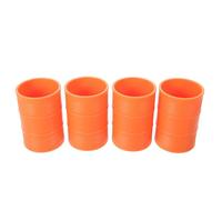Toddmomy 4 Dados de plástico: 10,16 cm x 6,78 cm, Forma de Barril de Aceite, Vasos apilables Naranjas para Fiestas de póker, Karaoke, Bares, Juegos de Mesa, Accesorios para el hogar