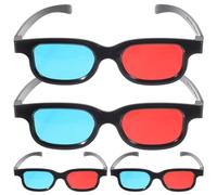 Toddmomy 4 Gafas 3D de Plástico Ligeras Compatibilidad para Ver Películas en Televisión, Smartphone y Computadora