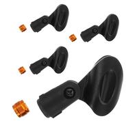 Toddmomy 4 Juegos De Clips Ajustables Para Soporte De Micrófono, Abrazaderas Con Adaptadores De Tornillo Para Micrófonos De Mano.