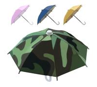 Toddmomy 4 Mini Paraguas para Teléfono Móvil de Bicicleta y Motocicleta, Parasol Pequeño Portátil Tela de Poliéster Resistente, Colores Amarillo, Rosa, Camuflaje y Azul Marino, Accesorio