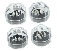 Toddmomy 4 Pares Colmillos Postizos Realistas de Resina para Halloween y Cosplay Dentaduras Estuche Transparente Accesorios Unisex para Fiestas de Vampiro y Hombre