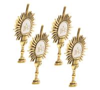 Toddmomy 4 Piezas Broche Religioso Pin De La Comunión Del Sombrero Broche Católico Pin De Mochila Del Holy Chalice Alfiler De Ropa Religiosa Aleación De Zinc Golden