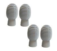 Toddmomy 4 Piezas Cabeza de silicona de la barra de batería trampa estuario silicio almohadillas consejos para practicar baquetas gorra de baqueta accesorios de Grey