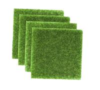 Toddmomy 4 Piezas césped Artificial cortable césped Artificial sintético Falso Modelo de césped de Mesa de Arena Alfombra de césped Resistente el plastico Green