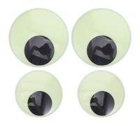 Toddmomy 4 piezas de ojos saltones luminosos: Ojos gigantes autoadhesivos para manualidades, saltones luminosos para Halloween, calabazas, árboles de Navidad y manualidades DIY de 4.8/6 pulgadas
