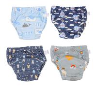 Toddmomy 4 piezas de ropa interior para entrenamiento de orinal infantil: ropa interior lavable para niños, pañal absorbente de algodón para bebés, calzoncillos para orinar, talla 100