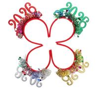 Toddmomy 4 piezas Diademas con Purpurina para Niñas Accesorios de Cabello para Fiesta de Año Diseño Cómodo y Brillante para Eventos Festivos