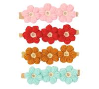 Toddmomy 4 Piezas diademas de recién nacidos diadema de flores de bebé Accesorio para cabello de niña accesorios para el cabello de recién nacidos diadema de bebé algodón nailon