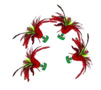 Toddmomy 4 Piezas Pluma Shuttlecock Volante de patear el Volante de Volantes de bádminton Juego de patear Volantes Volante para Pluma de Vistoso