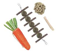 Toddmomy 4 Piezas Rama De Fruta para Dentición Juguetes Masticables De Madera para Hámsteres Conejos Pequeños y Cobayas Snack Natural para Mascotas Pequeñas La Jaula